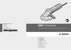 Bruksanvisning Bosch GWS 750-115 Professional Vinkelslip