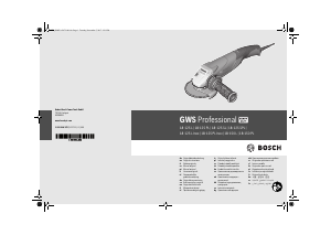 Vadovas Bosch GWS 18-125 L Inox Professional Kampinis šlifuoklis