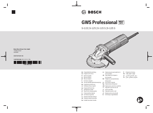 Kullanım kılavuzu Bosch GWS 9-125 S Professional Avuç taşlama makinesi