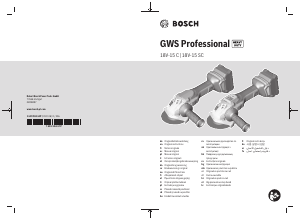 Kullanım kılavuzu Bosch GWS 18V-15 SC Professional Avuç taşlama makinesi