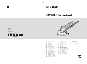 Посібник Bosch GWS 880 Professional Кутошліфувальна машина