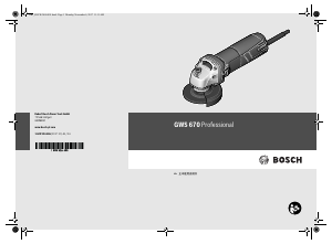 Manual Bosch GWS 670 Professional Angle Grinder