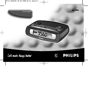 Manual Philips AJ3430 Rádio relógio