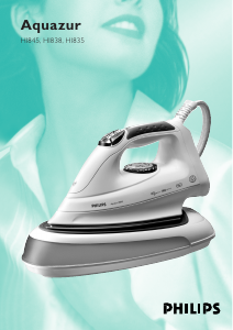 Manual Philips HI845 Aquazur Iron