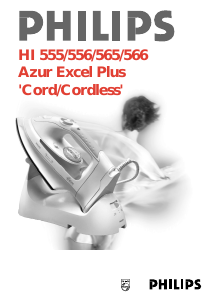 Bedienungsanleitung Philips HI555 Azur Excel Plus Bügeleisen