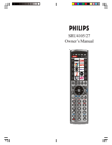Mode d’emploi Philips SRU4105 Télécommande