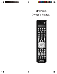 Mode d’emploi Philips SRU6080 Télécommande