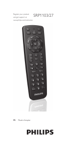 Mode d’emploi Philips SRP1103 Télécommande