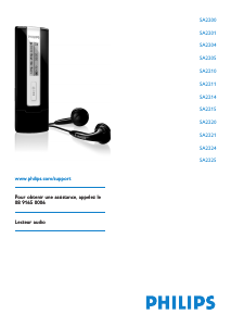 Mode d’emploi Philips SA2205 Lecteur Mp3