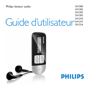 Mode d’emploi Philips SA1202 Lecteur Mp3