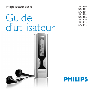 Mode d’emploi Philips SA1105 Lecteur Mp3