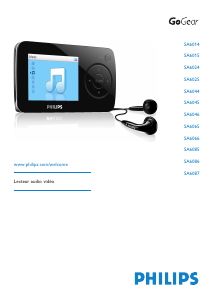 Mode d’emploi Philips SA6087 GoGear Lecteur Mp3