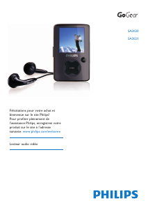 Mode d’emploi Philips SA3021 GoGear Lecteur Mp3