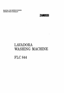 Manual de uso Zanussi FLC 844 Lavadora
