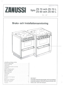 Bruksanvisning Zanussi ZS60 Spis