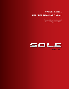 Bruksanvisning Sole Fitness E95 Crosstrainer