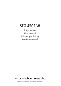 Brugsanvisning Scandomestic SFO 4502 W Opvaskemaskine