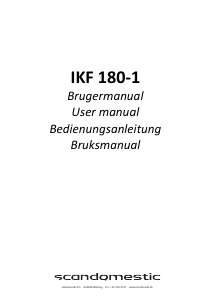 Brugsanvisning Scandomestic IKF 180-1 Kogesektion