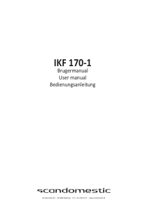 Brugsanvisning Scandomestic IKF 170-1 Kogesektion