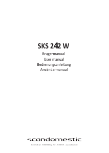 Brugsanvisning Scandomestic SKS 242 W Køleskab