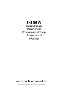 Brugsanvisning Scandomestic SKS 56 W Køleskab