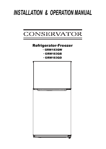 Mode d’emploi Conservator GRM183QD Réfrigérateur combiné