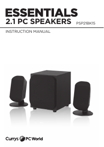 Bruksanvisning PC World Essentials PSP21BK15 Högtalare