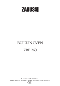 Manual Zanussi ZBF260X Oven