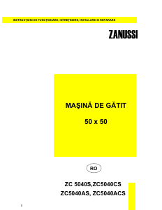 Manual Zanussi ZC5040CS Aragaz