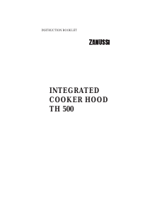 Manual Zanussi TH500B Cooker Hood