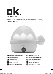 Kullanım kılavuzu OK OEB 102-W Yumurta pişirici