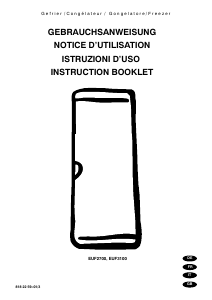 Manuale Electrolux EUF3100 Congelatore
