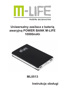 Instrukcja M-Life ML0513 Przenośna ładowarka