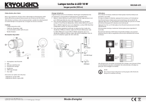 Mode d’emploi Kryolights NX2369 Lampe de poche