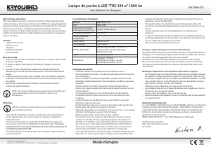 Mode d’emploi Kryolights NX2388 Lampe de poche