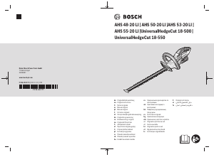 Εγχειρίδιο Bosch UniversalHedgeCut 18-500 Εργαλείο κουρέματος φράχτη