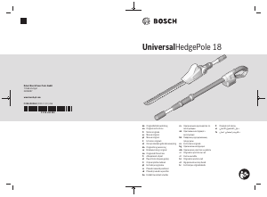 Használati útmutató Bosch UniversalHedgePole 18 Sövénynyíró