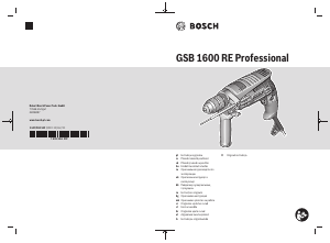 Instrukcja Bosch GSB 1600 RE Wiertarka udarowa