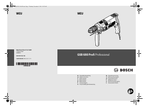 Manual de uso Bosch GSB 680 Profi Taladradora de percusión