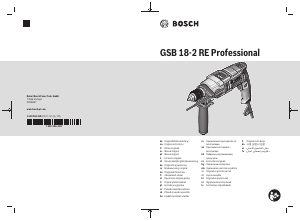 Használati útmutató Bosch GSB 18-2 RE Ütvefúró