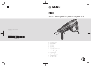 Mode d’emploi Bosch PBH 3000 FRE Set Perforateur