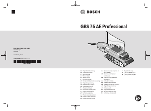 Návod Bosch GBS 75 AE Pásová brúska