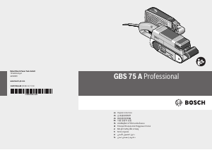 Manual Bosch GBS 75 A Belt Sander