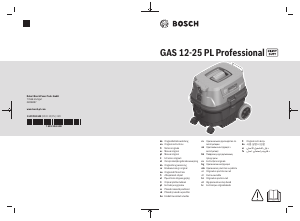 Manual Bosch GAS 12-25 PL Aspirator