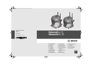 Kullanım kılavuzu Bosch UniversalVac 15 Elektrikli süpürge