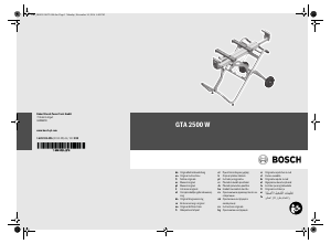Manual de uso Bosch GTA 2500 W Banco de trabajo