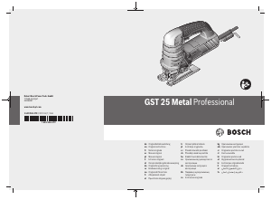 Priročnik Bosch GST 25 Metal Vbodna žaga