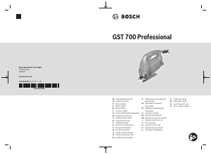 Használati útmutató Bosch GST 700 Szúrófűrész