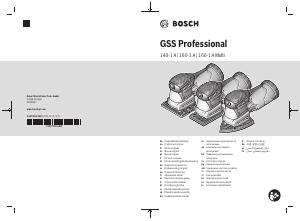 Kullanım kılavuzu Bosch GSS 160-1 A Yörüngeli zımpara