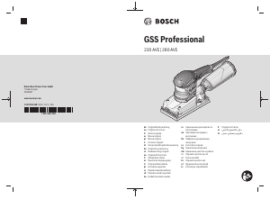 Bruksanvisning Bosch GSS 280 AVE Planslip